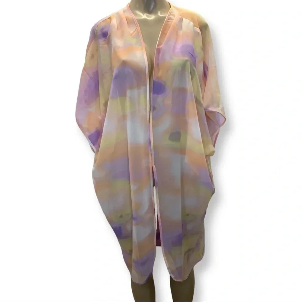 Live 4 Truth Size 2X Pastel Multi Color Swimsuit  Cover Up New